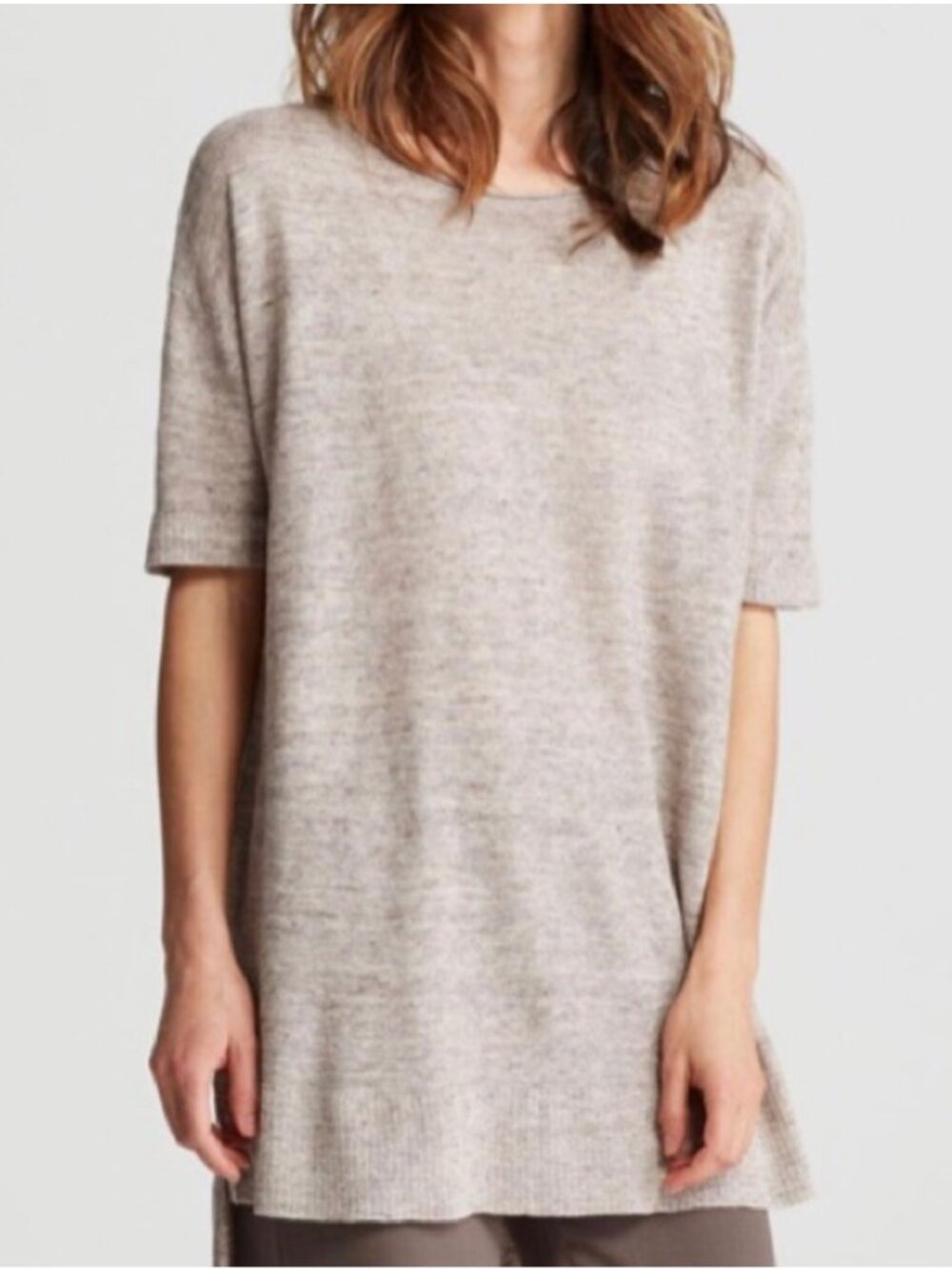 EILEEN FISHER | Women's | Bateau Neck Linen Short Sleeve Sweater | Size M
